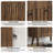 Medieval-Style Modern Shoe Cabinet, Upright Shoe Storage Unit With Vertical Grooved Finish, 23.6-Inch Walnut-Colored Shoe Cabinet, Suitable For Hallways, Passageways And Entrances-1960496471