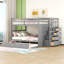 Lit superposé au dessus d'un lit gigogne et escalier-367302562