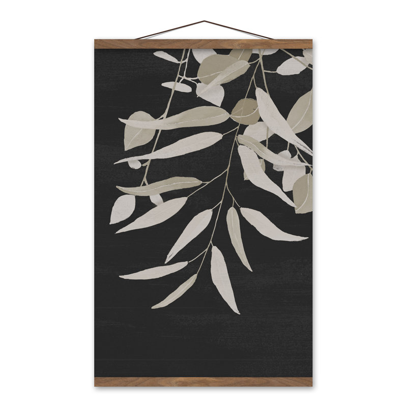 «Black and White Greenery», impression sur toile non encadrée