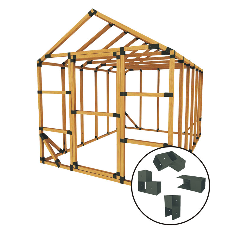8' W x 12' D DIY Storage Shed Kit