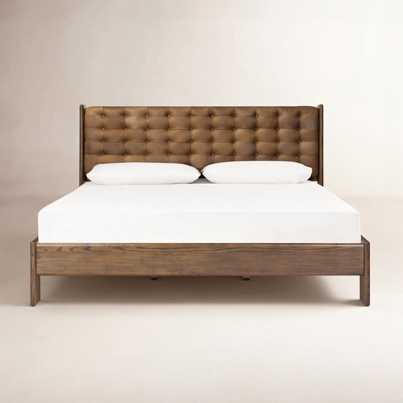 Murcia Upholstered Platform Bed, King, Heirloom Sienna