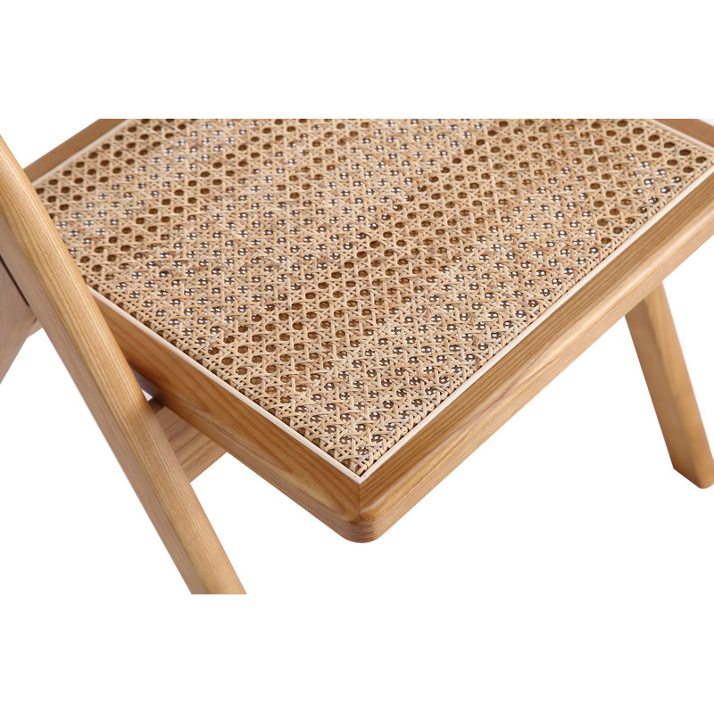 Chaise de salle à manger en bois massif Moses, Noir, 4