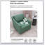 Fauteuil pivotant en tissu de coton doux pour la peau et ergonomique-1324095999