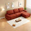 Canapé modulaire confortable modulaire en chenille orange foncé de 111 pouces