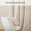 Rideaux de douche en coton mélangé de 183 cm (72 pouces), jacquard botanique beige pour la maison