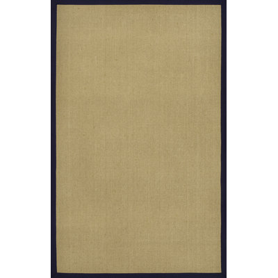 Locklin Farmhouse Cottage Border Jute Natural/Navy Rug