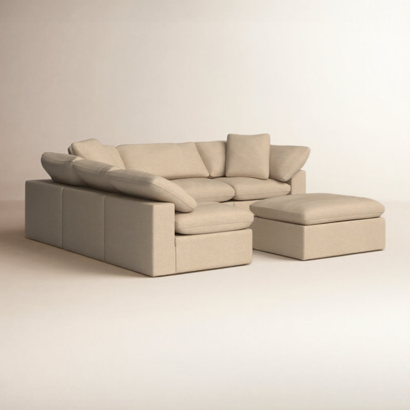 Calana Modular Sectional, Almond, 6 Piece