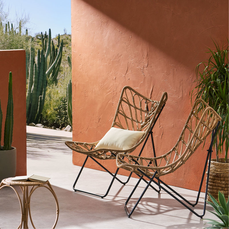 Chaise moderne 2 - chaises d'extérieur brunes 2 pièces, météo