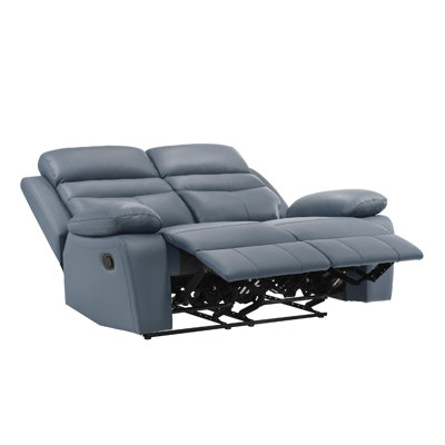 Hanna Dual Recliner Loveseat, Latte Brown Leather, USB, 64 Inch