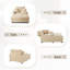 Chaise avec accoudoirs rembourrés en fausse fourrure de 41 pouces et fauteuil surdimensionné avec structure en bois-130067429