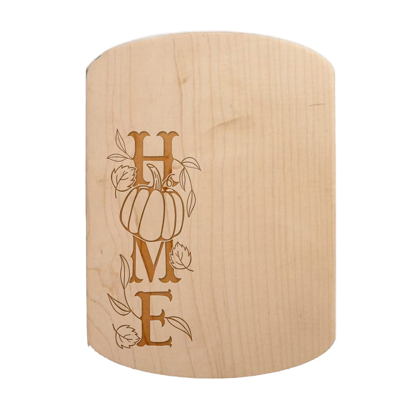 Home Pumpkin Cutting Board, Maple
