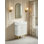 Armoire de meuble-lavabo avec lavabo simple en céramique 21,6 po, armoire de rangement pour salle de bain avec rangement latéral