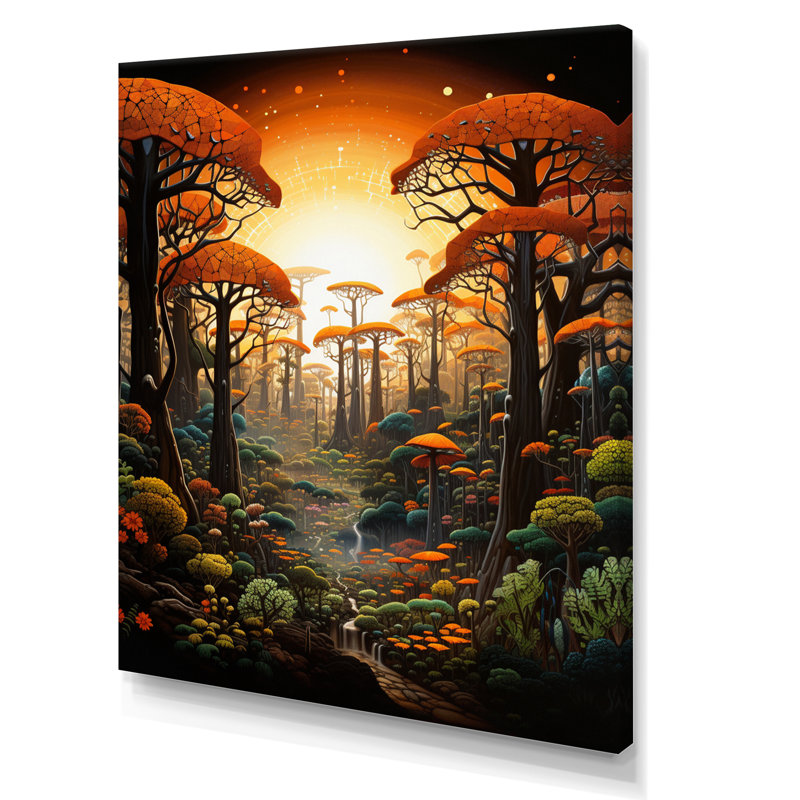 Baobab l'Enchanté II, H 32 po x l 24 po x P 1 po, Toile tendue