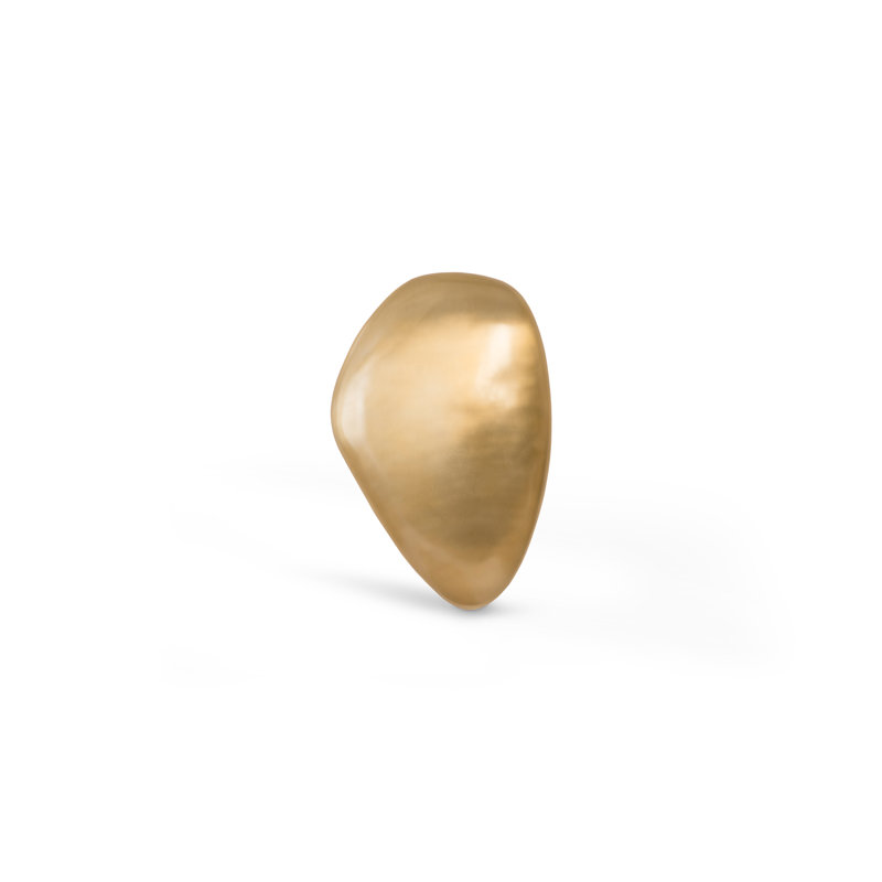 Large Gold Metal River Stone Wall Decor