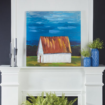 Grounded Hand-Embellished Canvas Art