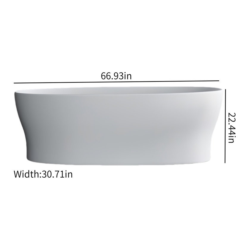 Ensemble de baignoire et douche H 66,93 po x H 22,44 po
