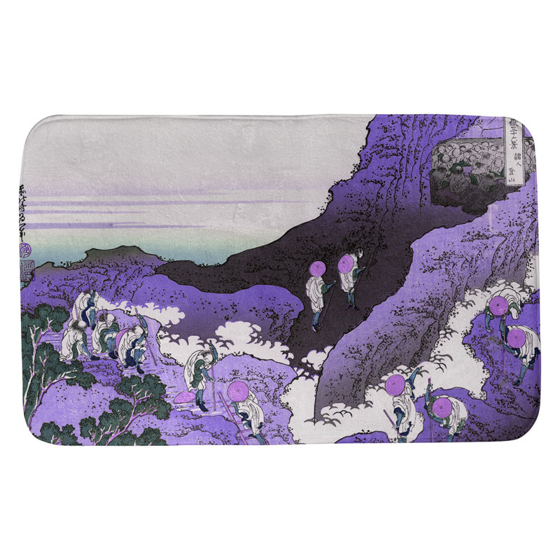 Tapis pour salle de bain à l’escalade mt. fuji Clair, l 21 po x L 34 po, Mauve