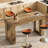 63-inch Counter Height Bar Table, Wooden High Top Pub Table