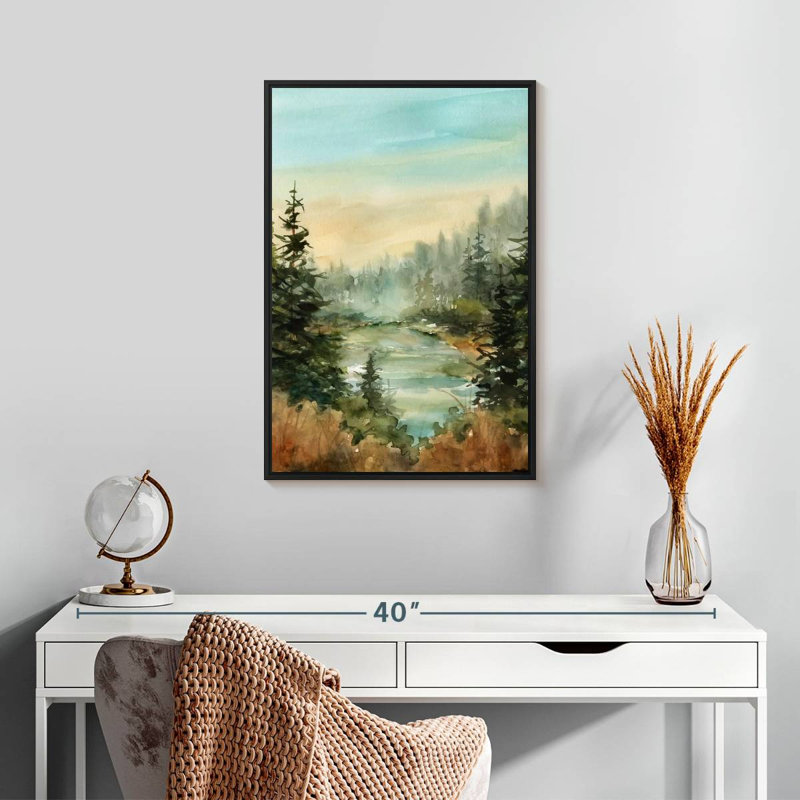 Forest Favorite Spot, Cadre flottant noir, 17 po x 25 po