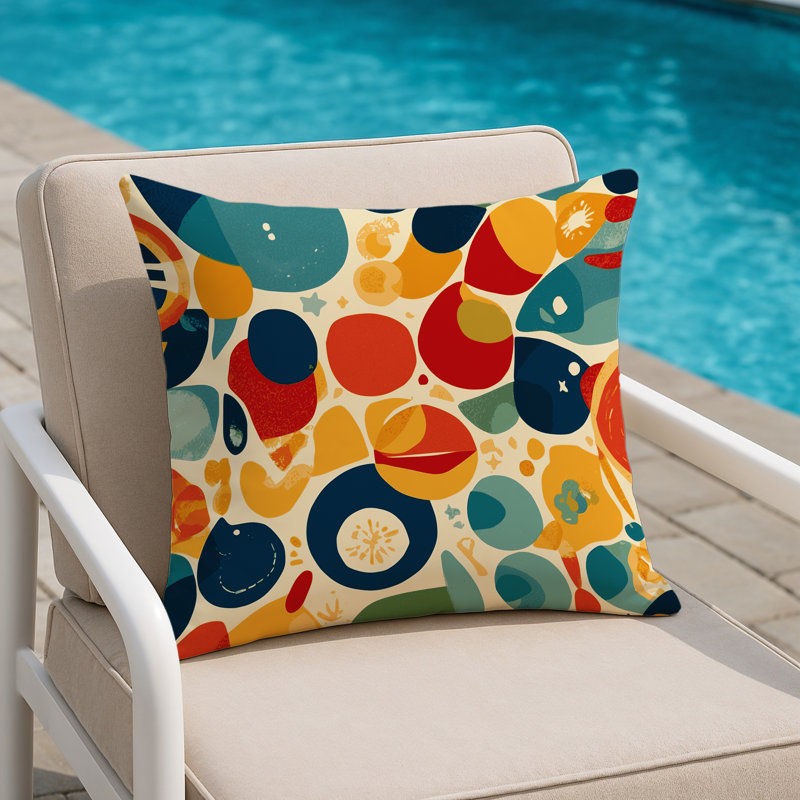 Retro Bounce Indoor And Outdoor Pillow, Square 20"