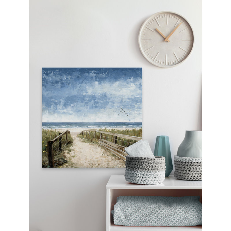 «Coastal Trails» par Eyre Tarney - peinture sur toile tendue, H 48 po x l 48 po x P 1,5 po