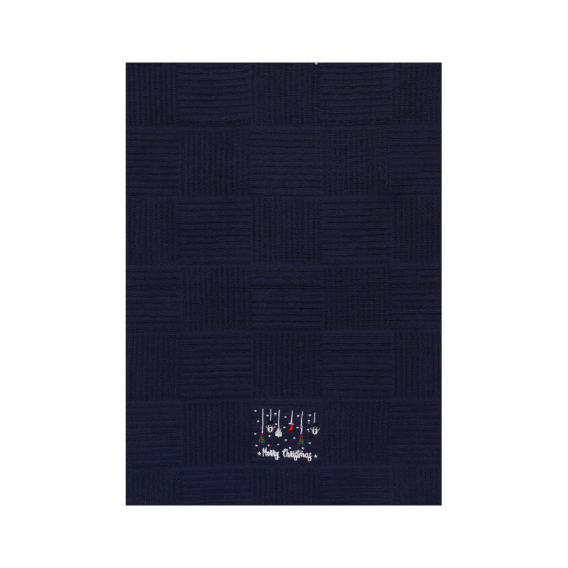 Lynox Cotton Jacquard Tea Towel Kitchen Towel, Navy
