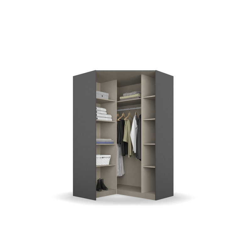 Bremen 2 Door Wardrobe, Metallic Grey