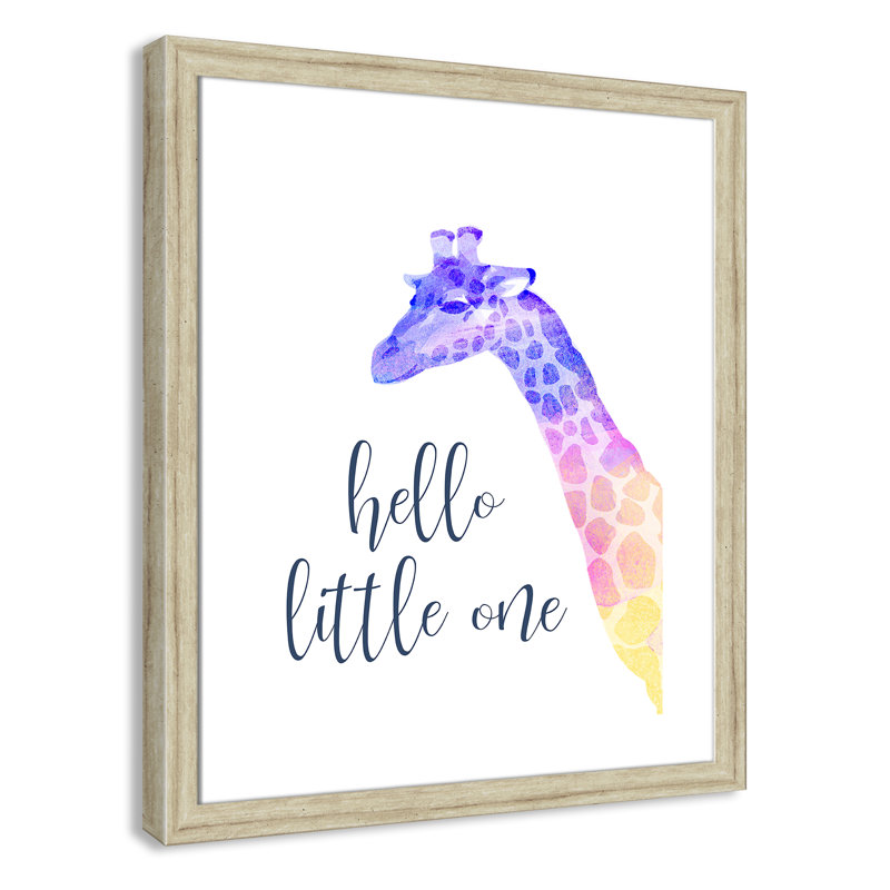 Hello Little One, art encadré, H 26,5 po x l 22,5 po x P 0,63 po, Encadrement beige