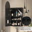 400Mm W 800Mm H Arched Medicine Cabinet Aluminum Frame Adjustable LED With Demister With Built-In Socket