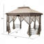 Pavillon de jardin octogonal brun 10 pi x 12 pi