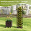 2 jardin surélevé sur roues avec jardinière à treillis à treillis avec 3 hauteurs et tubes métalliques amovibles revêtus de PE