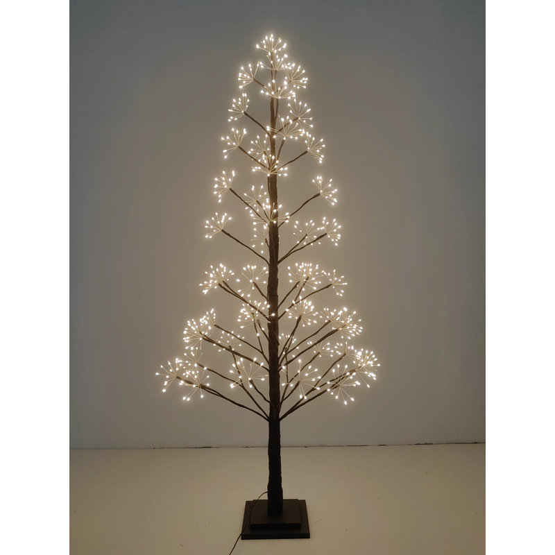 5ft Brown LED Cluster Tree with 720 Warm White LEDs Indoor Use Only