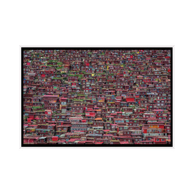 Larung Gar by Tianyu - Floater Frame Print on Canvas