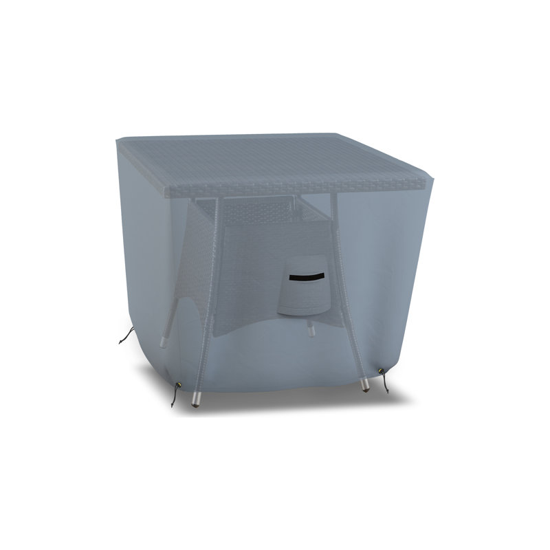 Outdoor Patio Table Cover, 73.7cm H x 116.8cm W x 116.8cm D, Grey