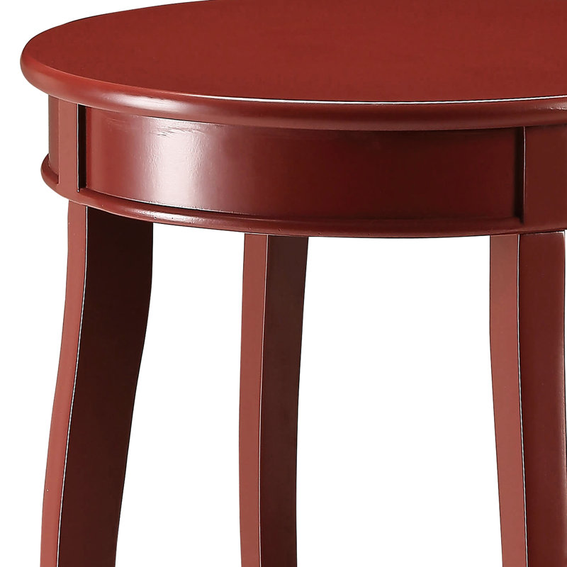 Side Table With Bottom Storage - Exudes Timeless Class Crafted Wood Shelf Versatile For Different Settings From, Red