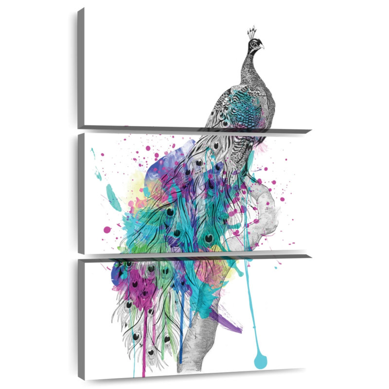 Brampt Peacock Splash, H 45 po x l 28 po
