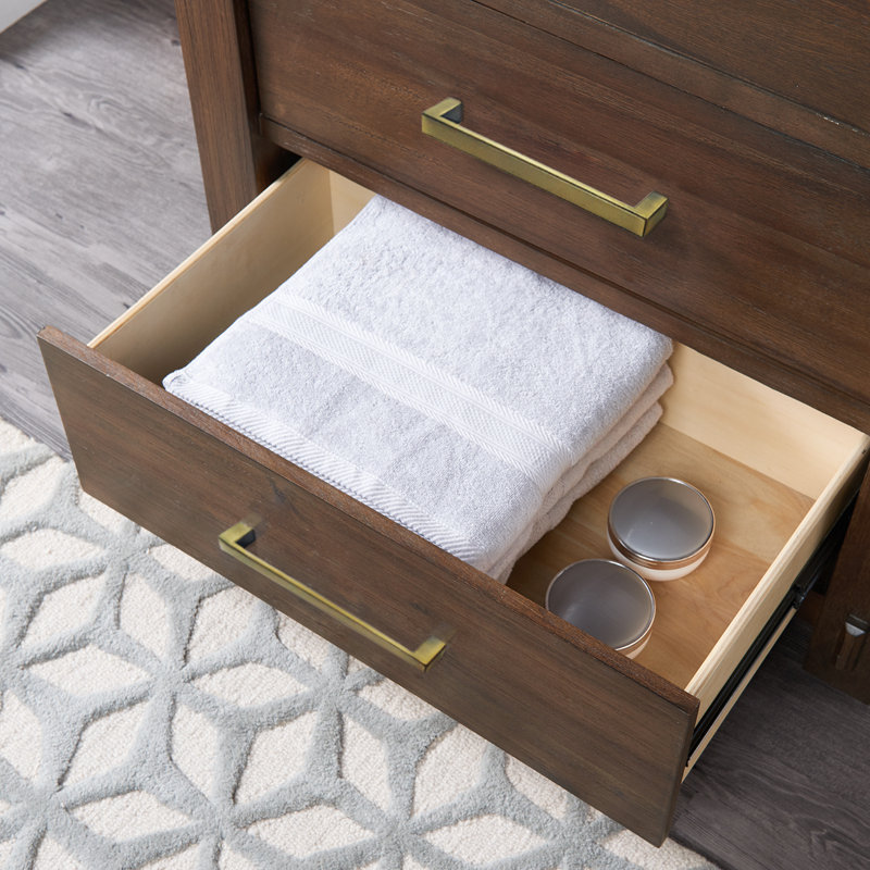 Asellus 30'' Single Bathroom Vanity with Marble Top