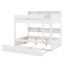 Lit superposé double avec lit gigogne et tablettes intégrées, lit superposé en bois avec rangement-1522531310-1522531311