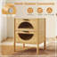 45cm W Bamboo / Rattan Bedside Table