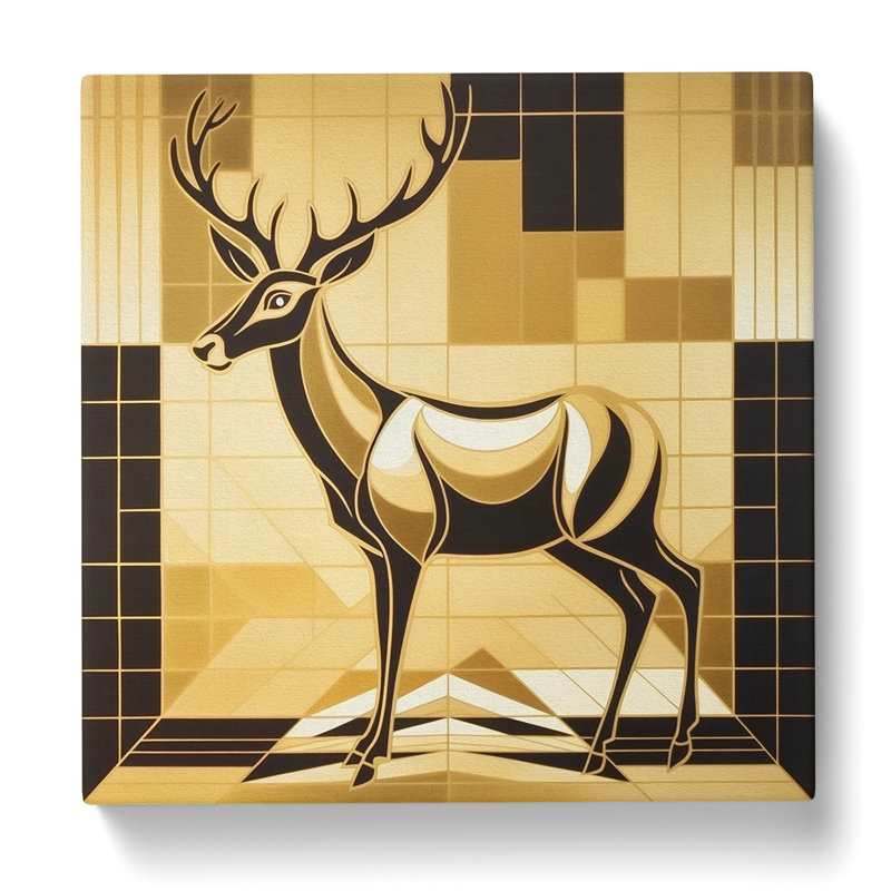Deer Deco - Wrapped Canvas