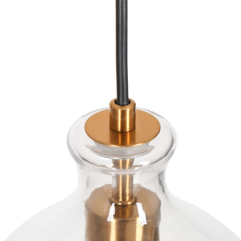 Emanoila 1 - Light Single Mini Pendant with Fluted Ripple Textured Glass