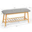55% Cotton, And 45% Polyester Upholstered Bench