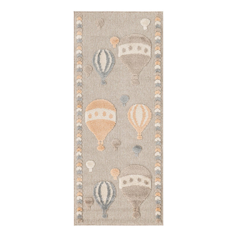 Unique Loom Balloons Whimsy Kids Rug, Runner 2'7" x 6'1"