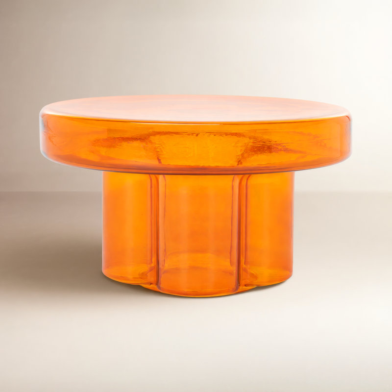Padraic Glass Coffee Table, Orange