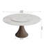 Table de salle à manger moderne en pierre brillante avec piédestal en bois massif pour 4/6/8/10-654570419-654570418