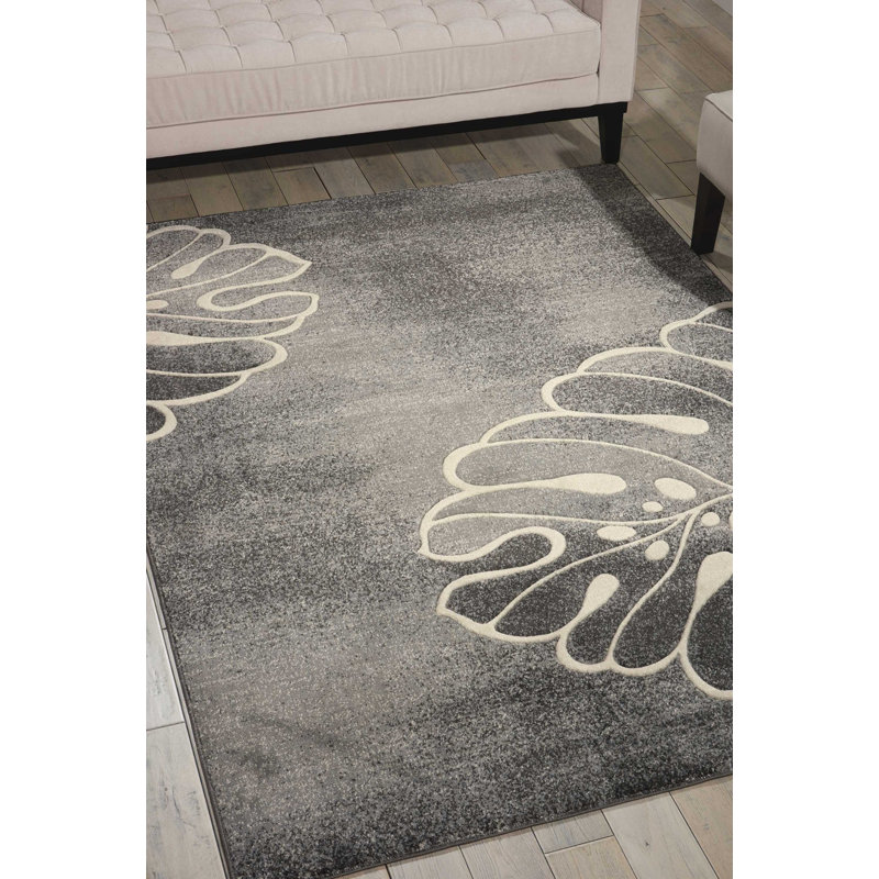 Tapis gris Ashli, Rectangle 9 pi 3 po x 12 pi 9 po