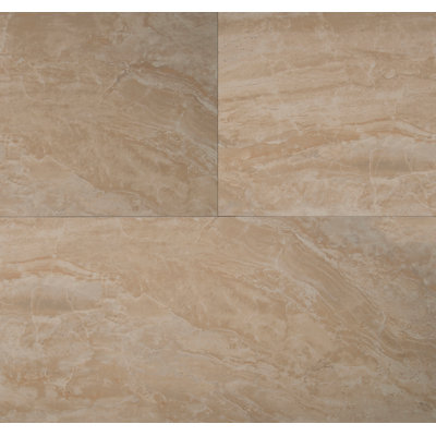 Windsor Sienna 12 in. x 24 in. Polished Porcelain Stone Look Floor and Wall Tile