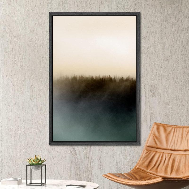 «Pastel Clouds Over Dark Forest» sur, Cadre flottant noir, H 36 po x l 24 po