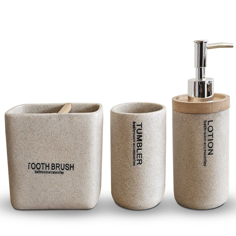 Bishaan Ceramic Bathroom Accessory Set