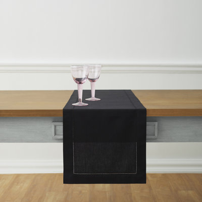 Cotton Linen Hemstitch Table Runner